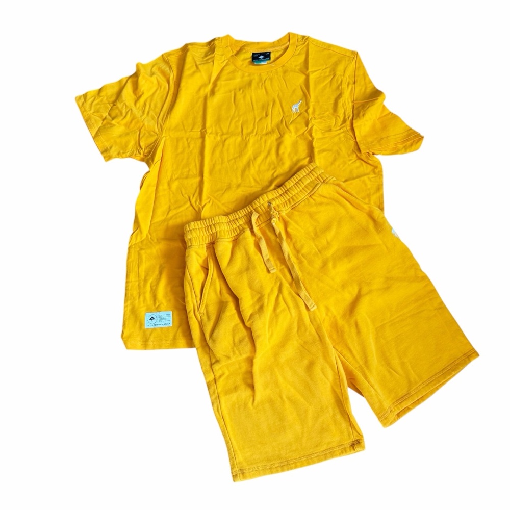 New! LRG Yellow Shirt and Shorts Set